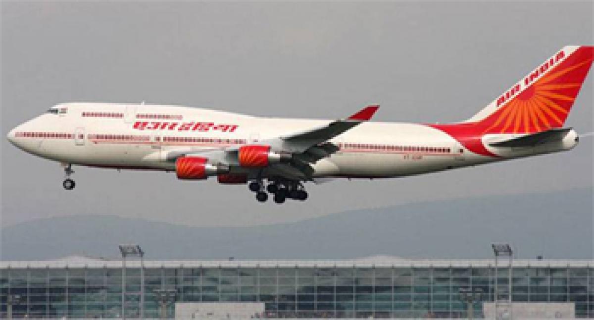 AI flight makes emergency landing due to tyre burst